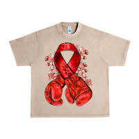 French Oak Red ribbon with boxing gloves Urban Heavy Tee - NancyCooperArtShop