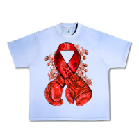 Grape Ice Red ribbon with boxing gloves Urban Heavy Tee - NancyCooperArtShop
