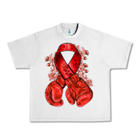 Lunar Rock Red ribbon with boxing gloves Urban Heavy Tee - NancyCooperArtShop