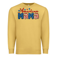 Antique Gold American Mama Mother's Day Premium Sweatshirt - LillyAllenDesigns