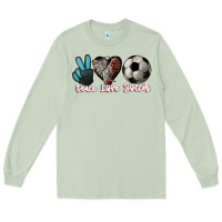 Matcha Peace love Soccer Long Sleeve Tee - HowdyJamesFarm