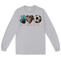 Moon Dust Peace love Soccer Long Sleeve Tee - HowdyJamesFarm