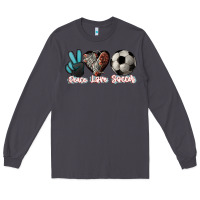 Smoke Peace love Soccer Long Sleeve Tee - HowdyJamesFarm