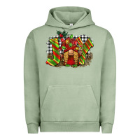 Pigment Oil Green christmas joy gnome Urban Hoodie - BarkalooDesign