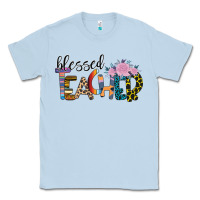 Dusty Blue Blessed Teacher Classic Tee - Bettercallsaul