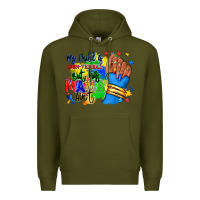 Army Green my child is non verbal but his mama aint afro Premium Hoodie - RanaPortraitStore