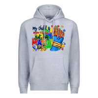 Heather Grey my child is non verbal but his mama aint afro Premium Hoodie - RanaPortraitStore