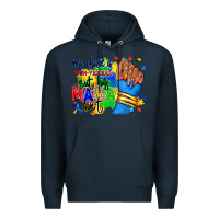 Navy my child is non verbal but his mama aint afro Premium Hoodie - RanaPortraitStore