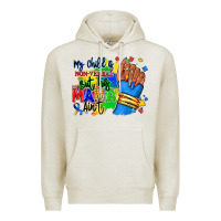 Oatmeal Heather my child is non verbal but his mama aint afro Premium Hoodie - RanaPortraitStore