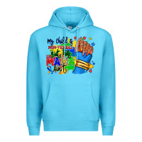 Ocean Blue my child is non verbal but his mama aint afro Premium Hoodie - RanaPortraitStore