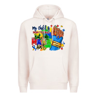 Pale Pink my child is non verbal but his mama aint afro Premium Hoodie - RanaPortraitStore