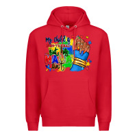 Red my child is non verbal but his mama aint afro Premium Hoodie - RanaPortraitStore