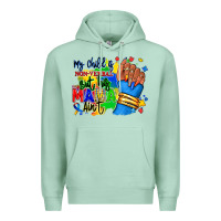 Seafoam my child is non verbal but his mama aint afro Premium Hoodie - RanaPortraitStore