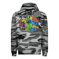 Slate Camo my child is non verbal but his mama aint afro Premium Hoodie - RanaPortraitStore