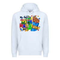 White my child is non verbal but his mama aint afro Premium Hoodie - RanaPortraitStore