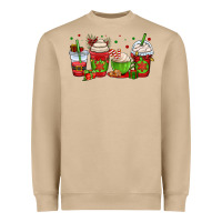 Christmas Coffee Cups Heavyweight Sweatshirt | Teevron