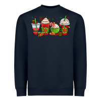 Navy christmas coffee cups Heavyweight Sweatshirt - OliviaCreatesArt