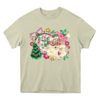 Mossy pink santa and disco ball with christmas tree Heavy Core Tee - MaliasSmallBusiness