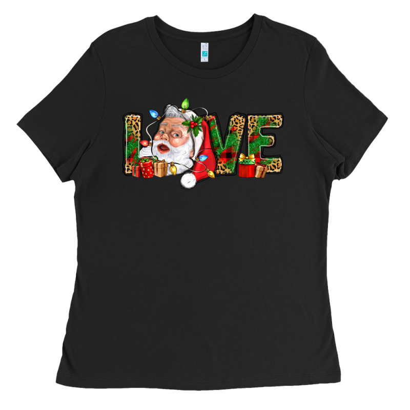 Love And Santa With Gift Boxes Ladies Tee by BundleAndBundleShop | Teevron