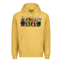 Antique Gold mardi gras afro gnomies Premium Hoodie - FaDigitalArtStudio