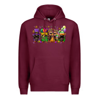Burgundy mardi gras afro gnomies Premium Hoodie - FaDigitalArtStudio