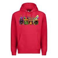 Cardinal mardi gras afro gnomies Premium Hoodie - FaDigitalArtStudio
