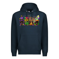 Navy mardi gras afro gnomies Premium Hoodie - FaDigitalArtStudio