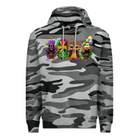 Slate Camo mardi gras afro gnomies Premium Hoodie - FaDigitalArtStudio