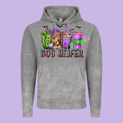 Boo Heifer Coffee Cups With Halloween Vintage Hoodie Designed By Texasbilliewilder
