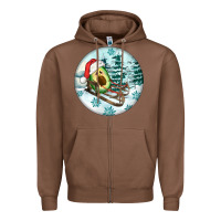 Chestnut Slide Avocado Zipper Hoodie - FaDigitalArtStudio