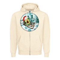 Sandshell Slide Avocado Zipper Hoodie - FaDigitalArtStudio