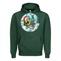 Sports Green Slide Avocado Zipper Hoodie - FaDigitalArtStudio