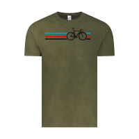 Vintage Olive bike stripes Vintage Tee - artisFamous