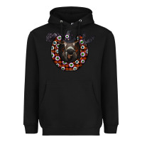 Black halloween donkey Heavyweight Hoodie - SublimationCraftShop