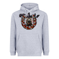 Heather Grey halloween donkey Heavyweight Hoodie - SublimationCraftShop