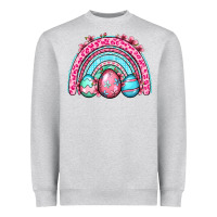 Heather Grey Easter eggs rainbow Heavyweight Sweatshirt - OliviaCreatesArt