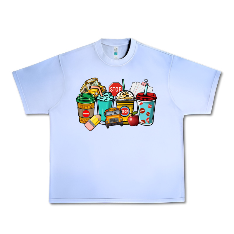 School Bus Driver Coffee Cups Urban Heavy Tee by NancyCooperArtShop | Teevron