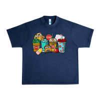 Navy school bus driver coffee cups Urban Heavy Tee - NancyCooperArtShop