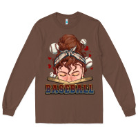 Chestnut Messy bun Baseball Long Sleeve Tee - HowdyJamesFarm