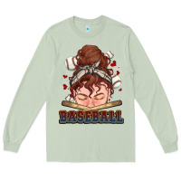 Matcha Messy bun Baseball Long Sleeve Tee - HowdyJamesFarm