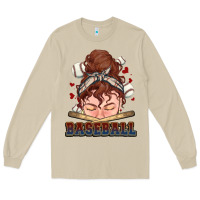 Mushroom Messy bun Baseball Long Sleeve Tee - HowdyJamesFarm