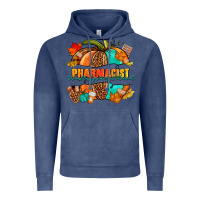Vintage Denim Pharmacist pumpkin Vintage Hoodie - NancyCooperArtShop