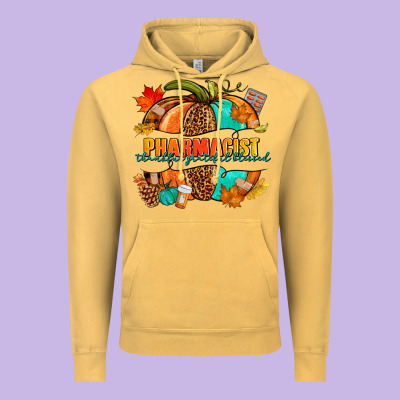 Pharmacist Pumpkin Vintage Hoodie Designed By Nancycooperartshop