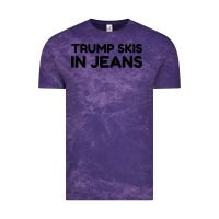 Cloud Purple trump skis in jeans Vintage Tee - artisFamous