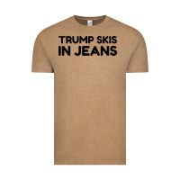 Vintage Coffee trump skis in jeans Vintage Tee - artisFamous