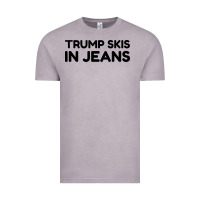Vintage Zinc trump skis in jeans Vintage Tee - artisFamous