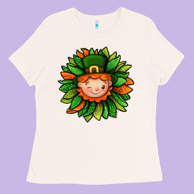 St. Patricks Sunflower With Dwarf Ladies Tee Designed By Bundleandbundleshop