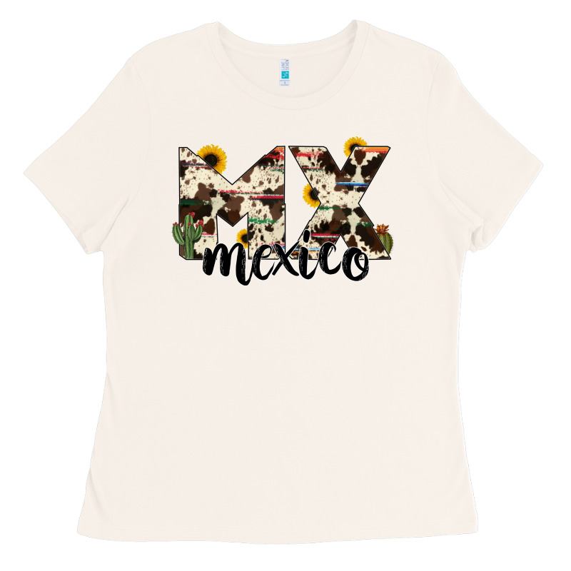 Mexico State Cowhide Serape Cactus Ladies Tee by RanaPortraitStore | Teevron