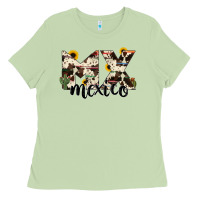 Matcha mexico state cowhide serape cactus Ladies Tee - RanaPortraitStore