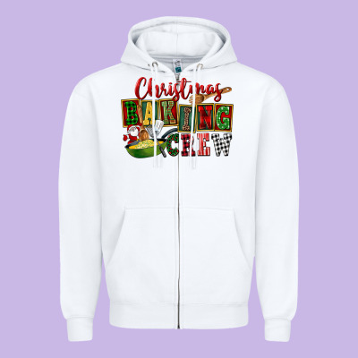 Christmas Baking Crew Zipper Hoodie Designed By Fadigitalartstudio